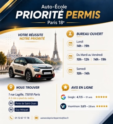 Auto-école Priorité Permis - Paris - 1
