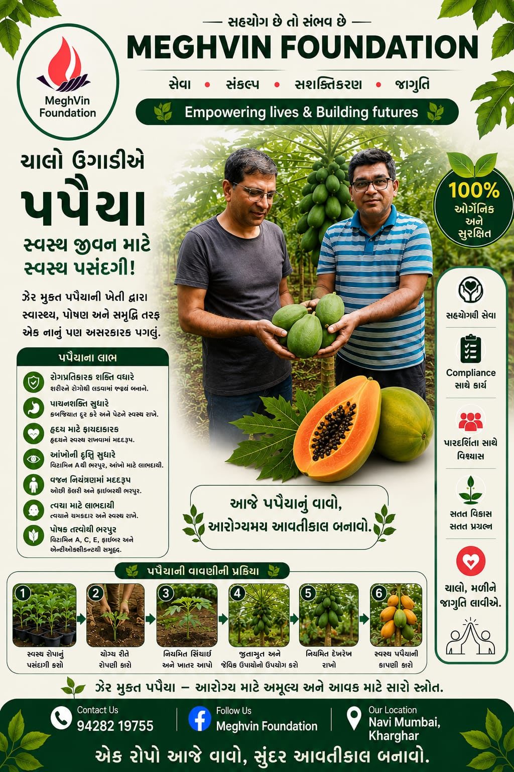 Organic papaya campaign poster