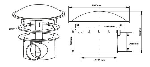AquaForte Bodemafvoer met kamer 110mm zwaar model