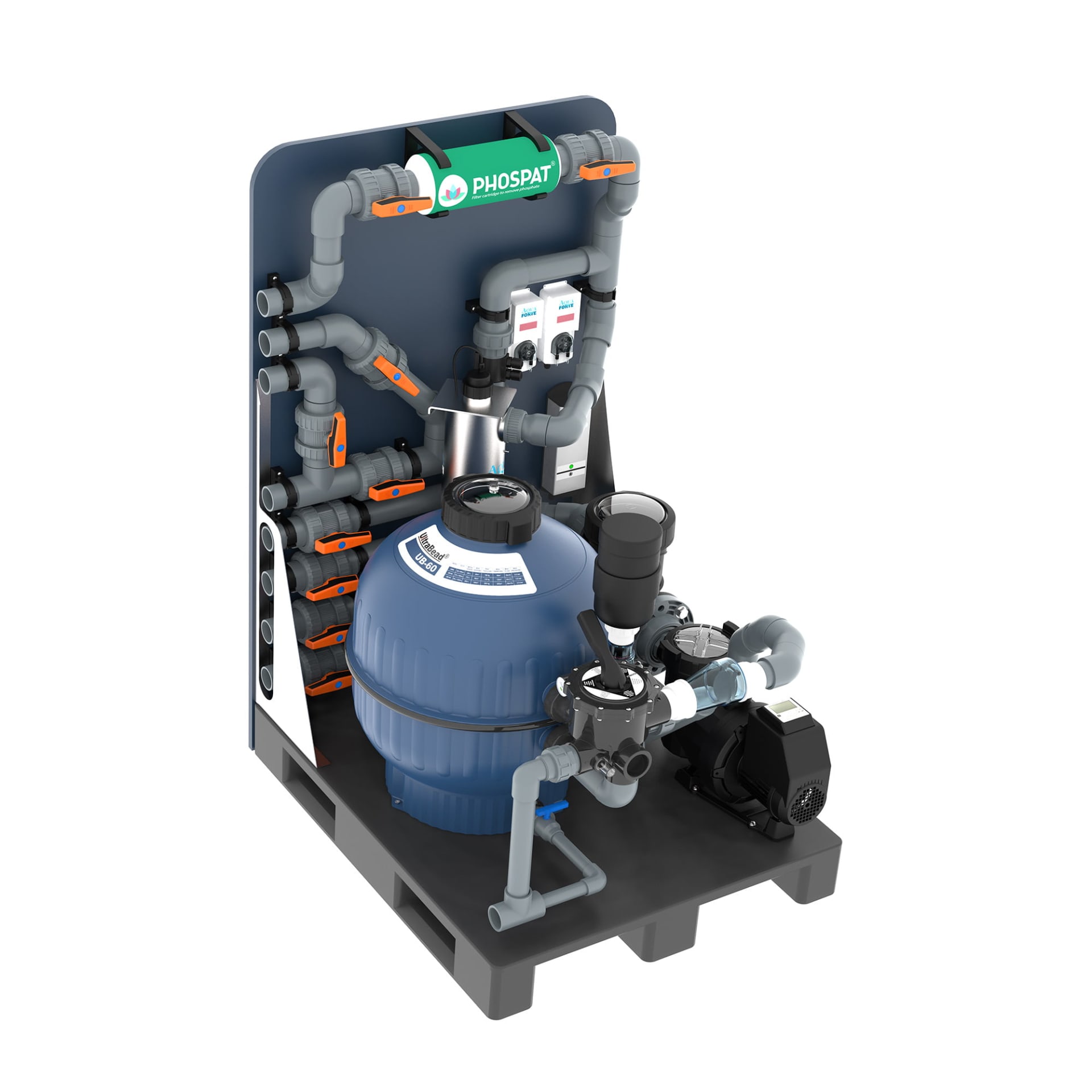 TC307 - AquaForte - Komplett Plug und Swim Pallete für Biopool Typ 4