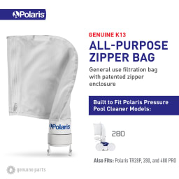 K13 All-Purpose Debris Bag With Zippered Closure