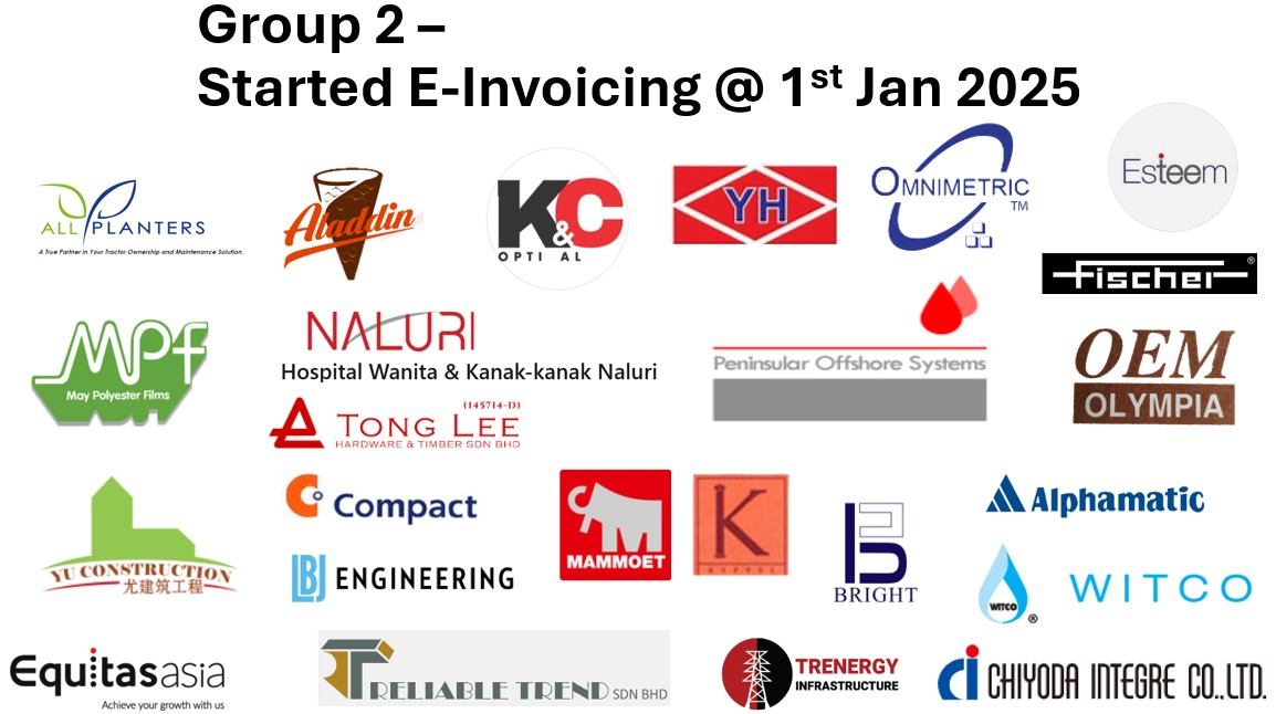 Group 2 Started E-Invoicing 1st Jan 2025