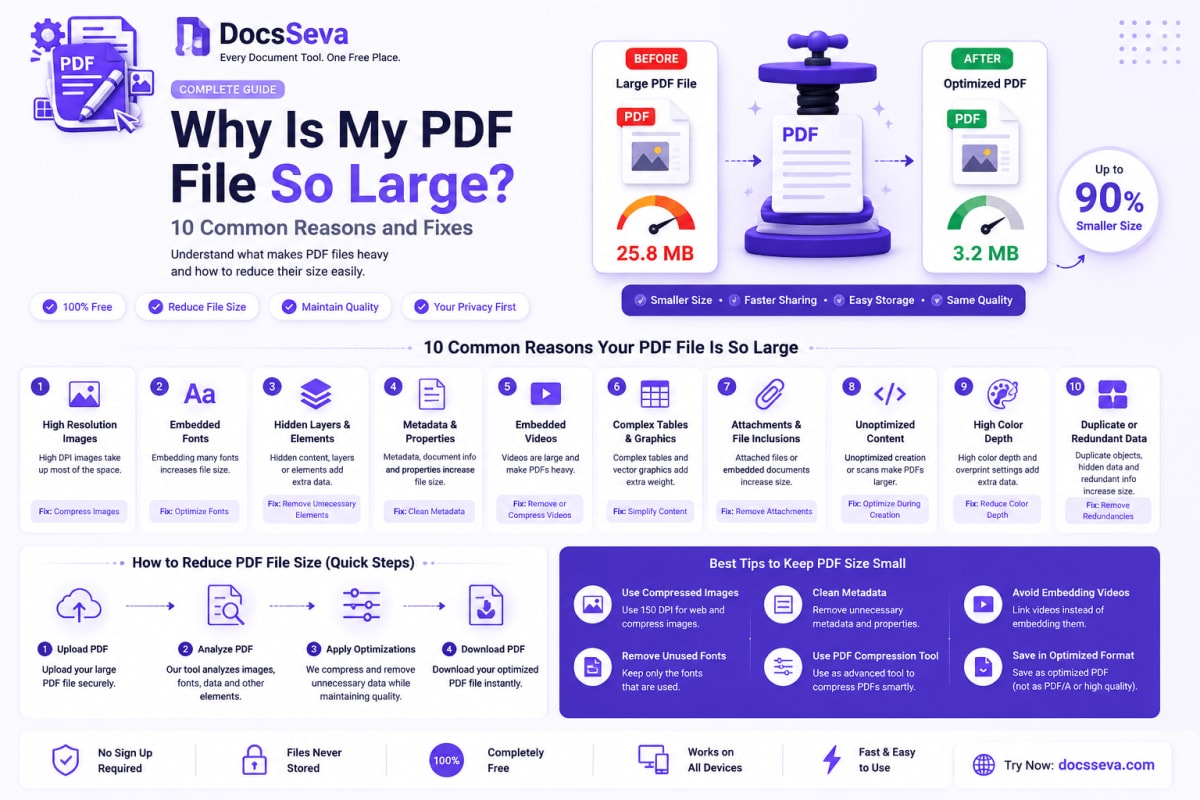 Why Is My PDF File So Large? 10 Common Reasons and Fixes