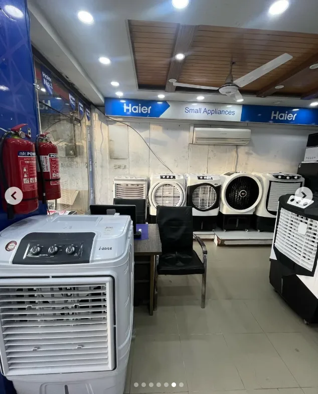 Product range on display at New Multi Electronics, Johar Town