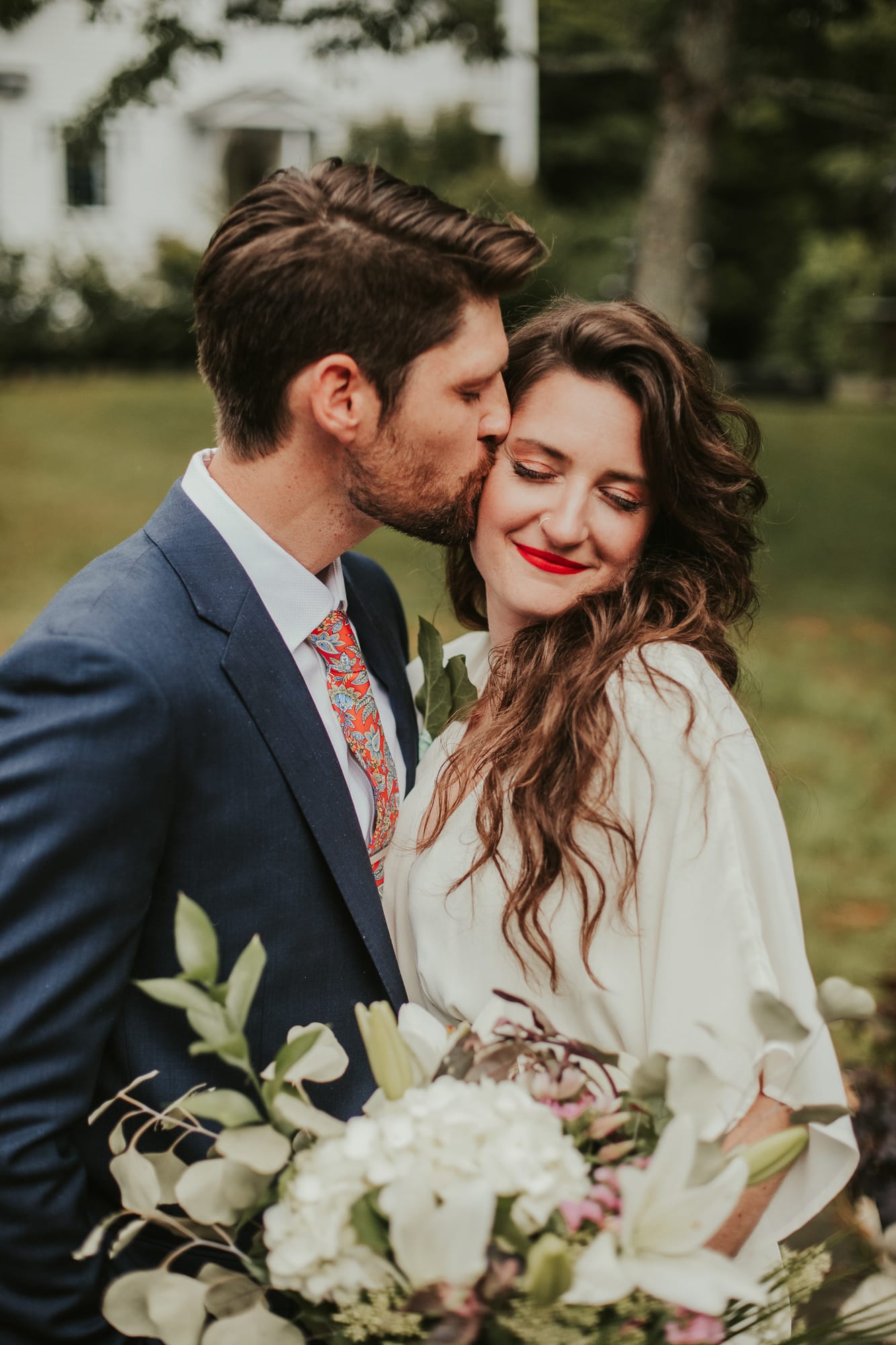 Bride & Groom Ceremony Kiss