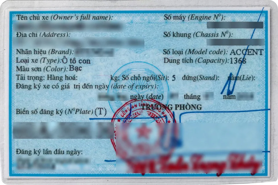 Giấy chứng nhận đăng ký xe