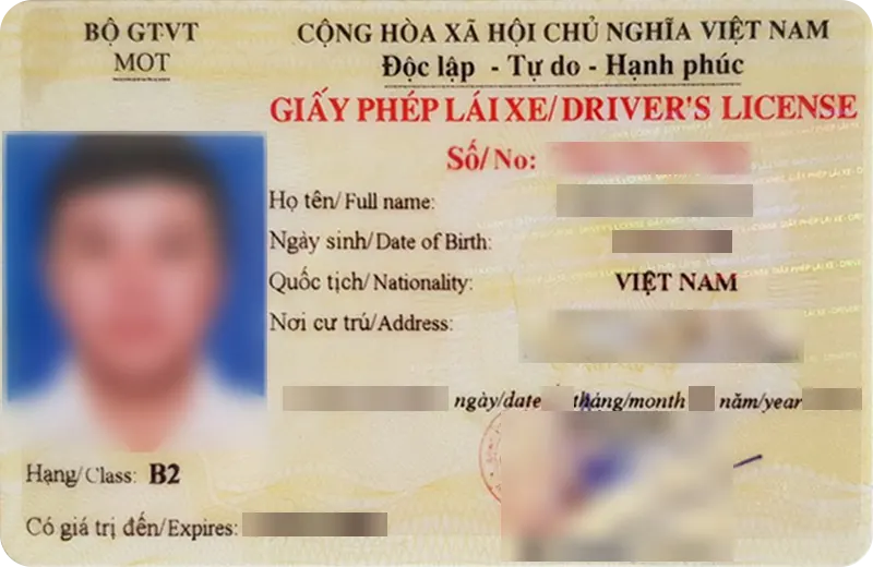 Giấy phép lái xe B2