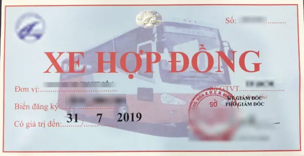 Phù hiệu xe hợp đồng