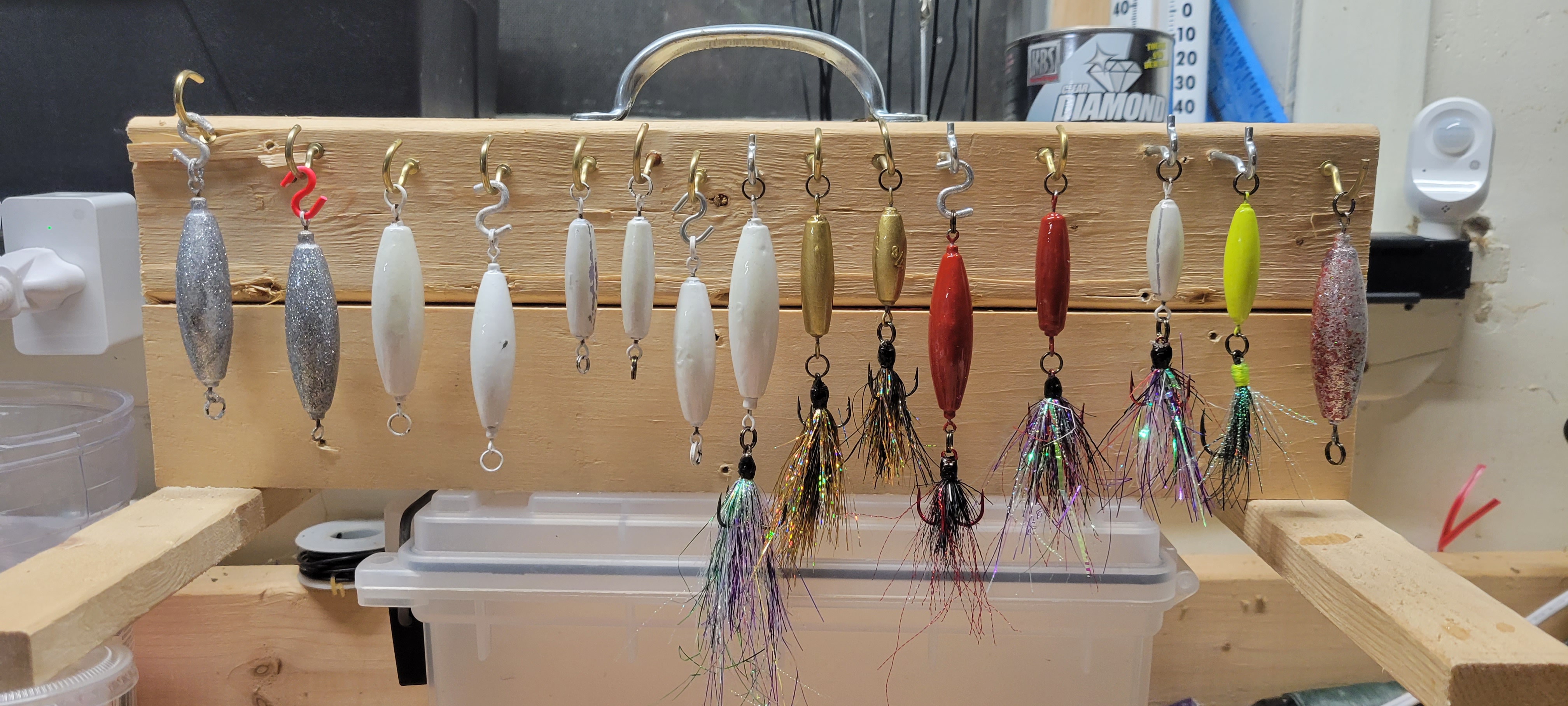 A few VTJs painted, with and without dressed hooks