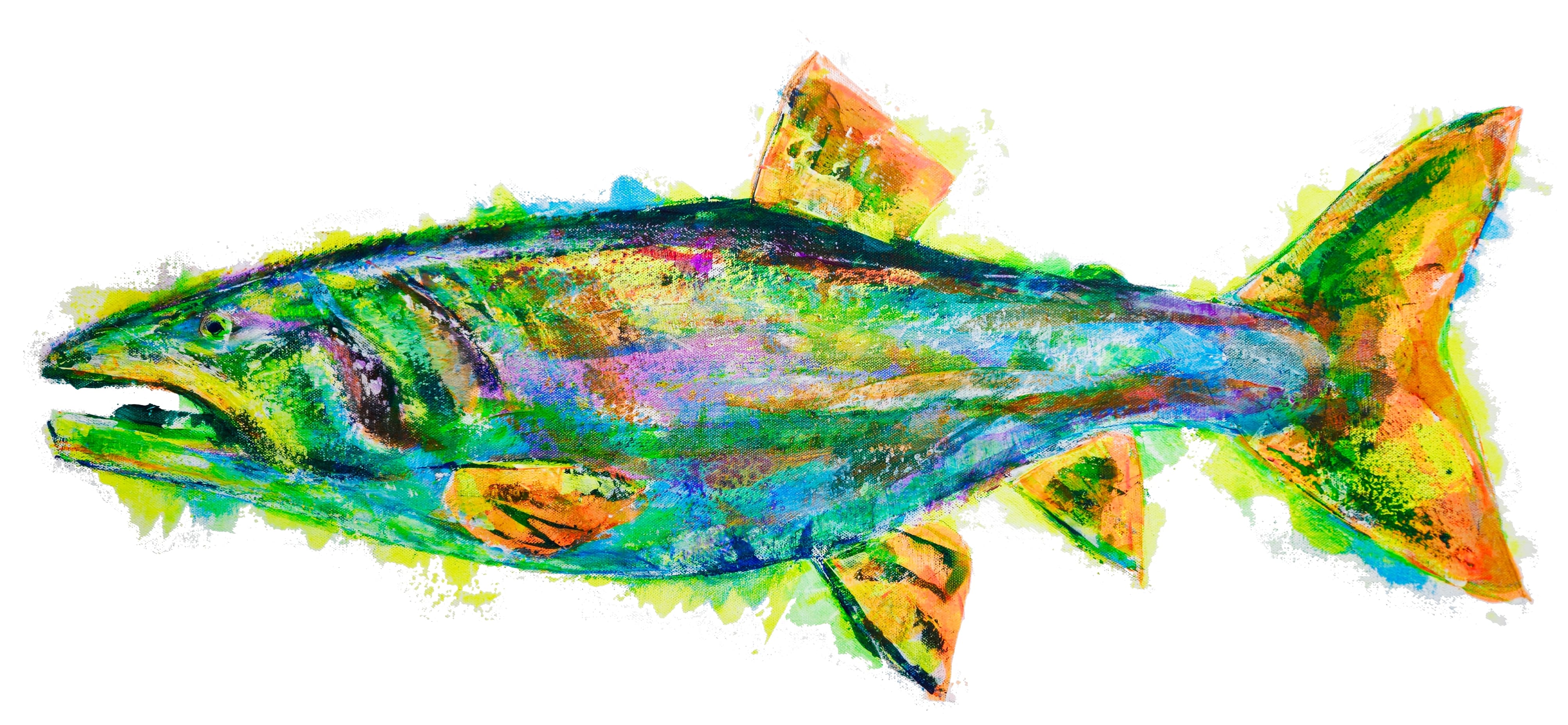 Lake Trout Painting by Jesse Miles Snyder