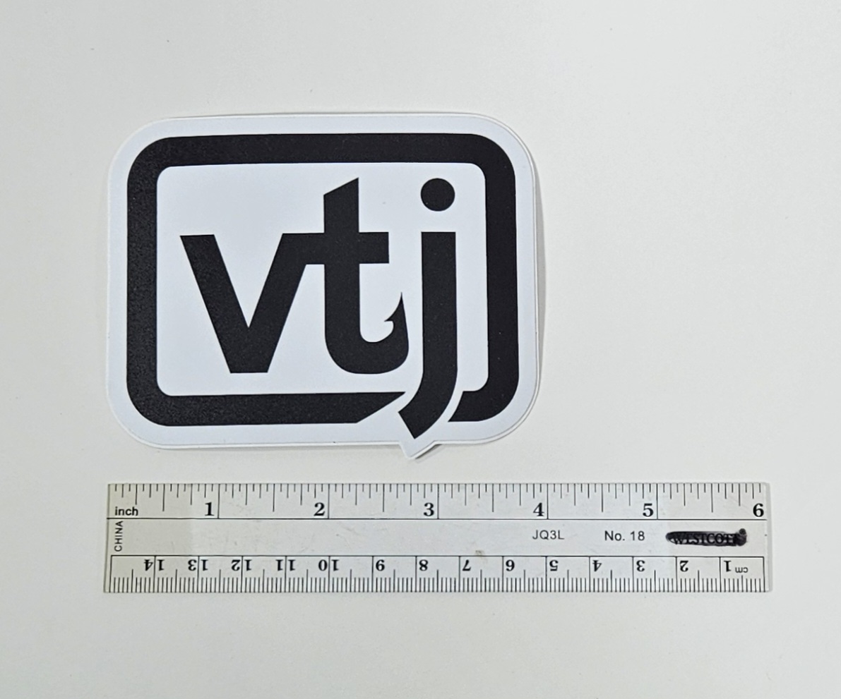 A large VTJ sticker 4&quot; wide