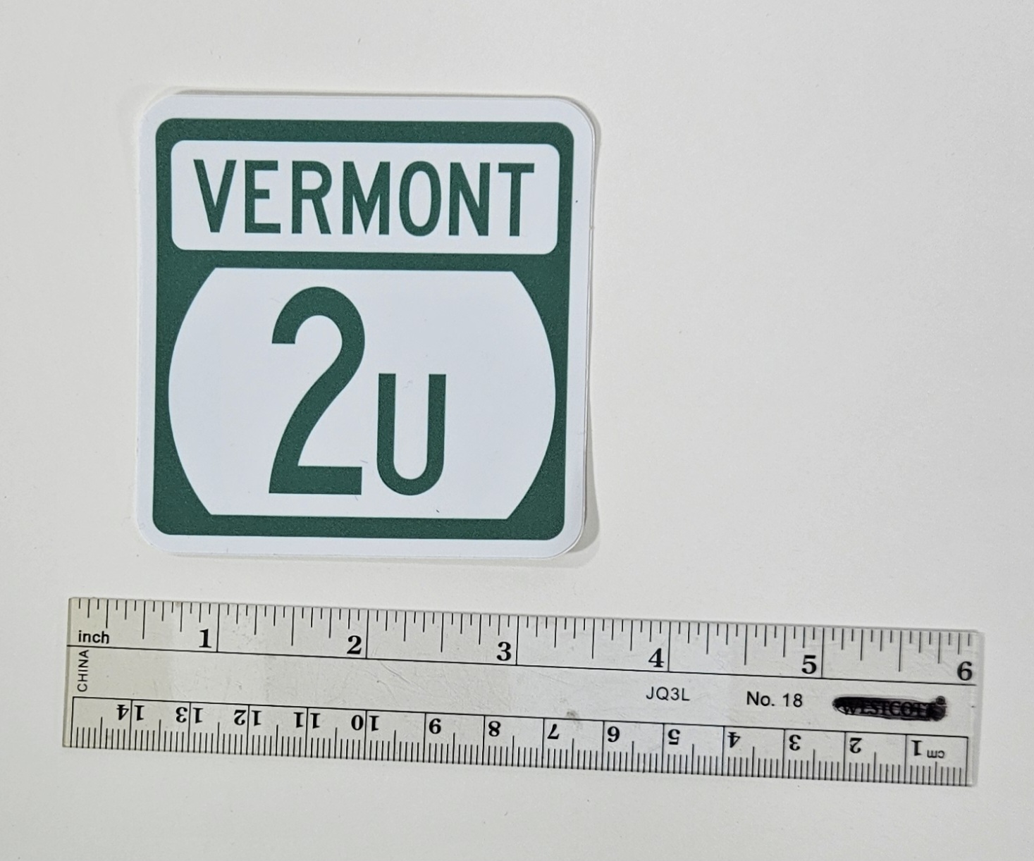 Three inch square 2023 edition roadsign sticker