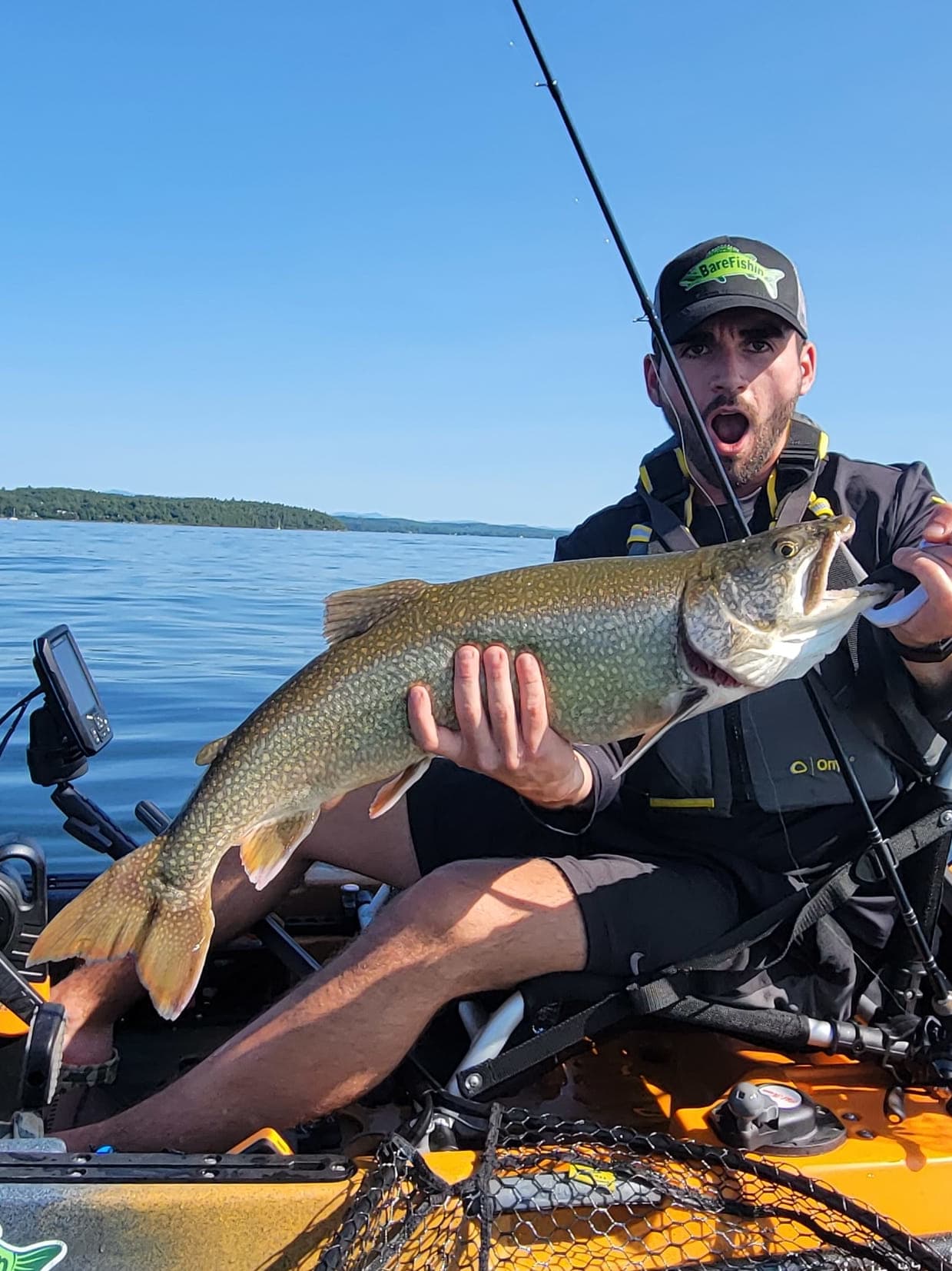 Barefishin with a beauty laker.