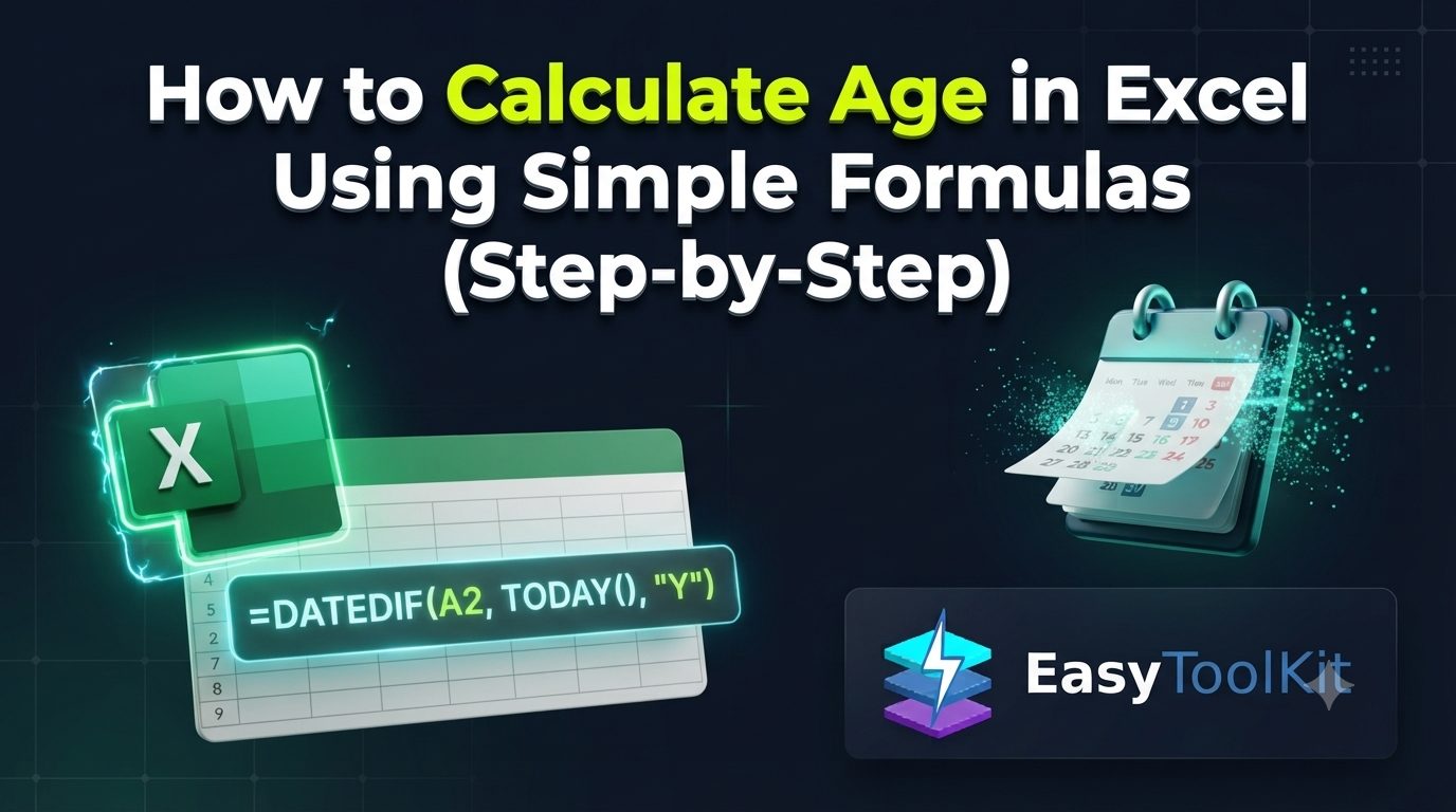 How to Calculate Age in Excel Using Simple Formulas (Step-by-Step)