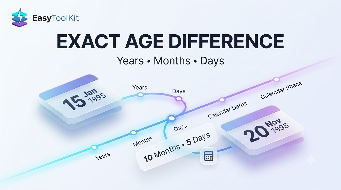 Age Difference Calculator: Find Exact Gaps Between Dates