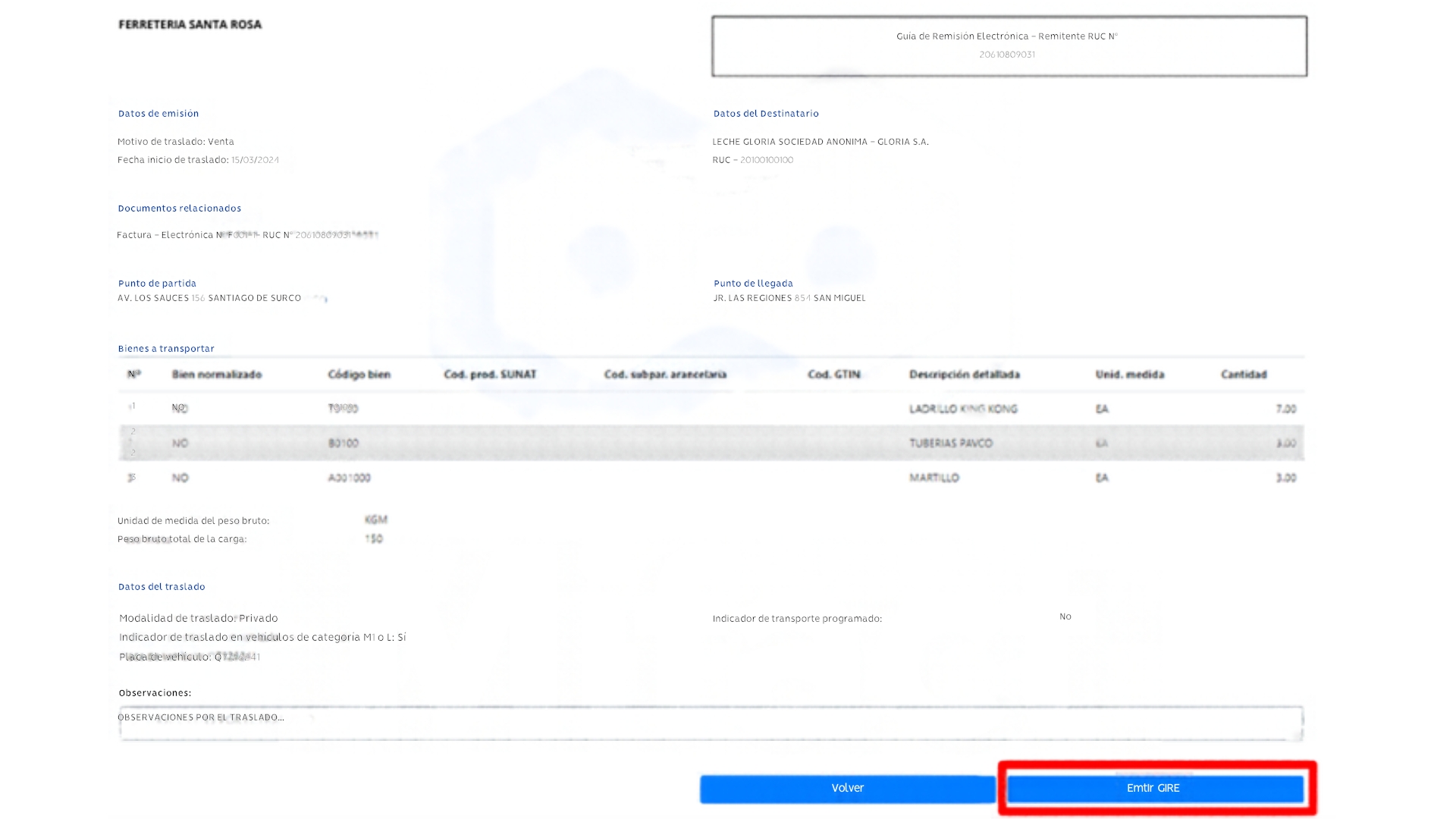 Guía de remisión electrónica en Perú: cómo emitirla paso a paso - Imagen informativa 17