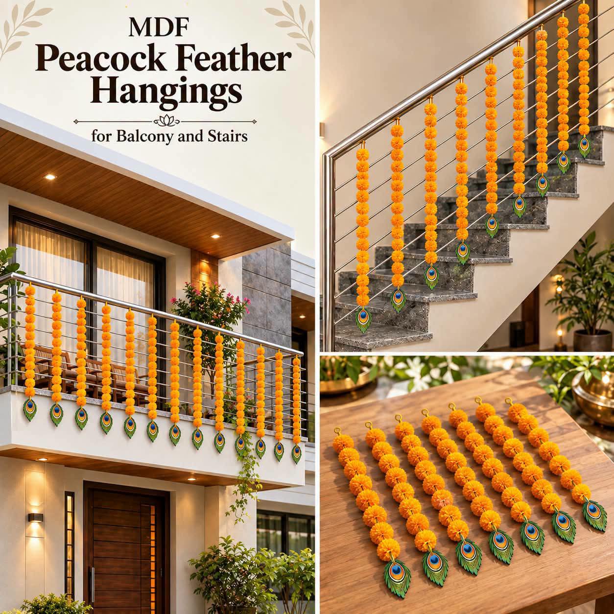 Peacock Feather Hangings