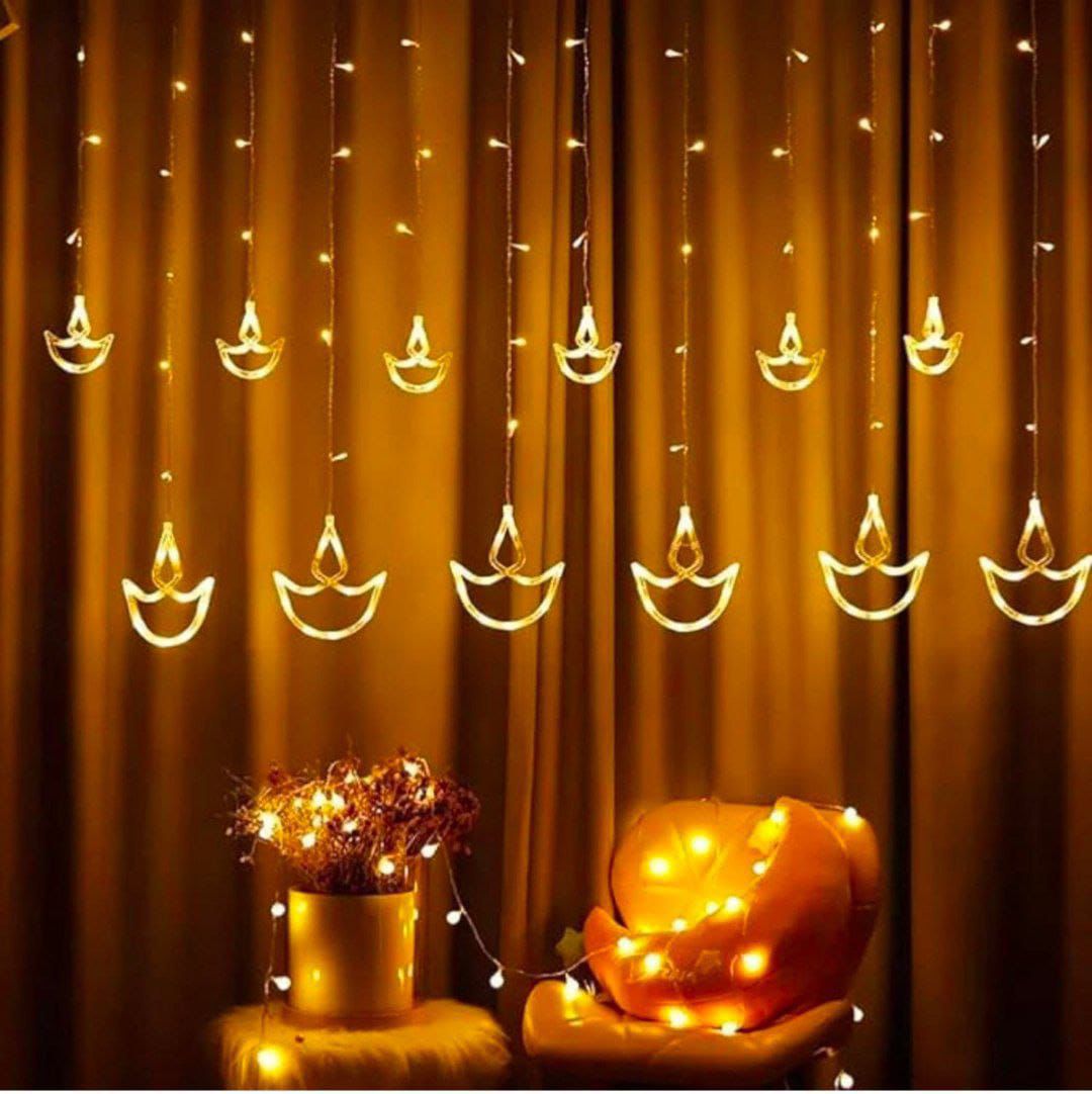 Warm LED Diya Light String