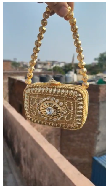 Golden Metal Purse