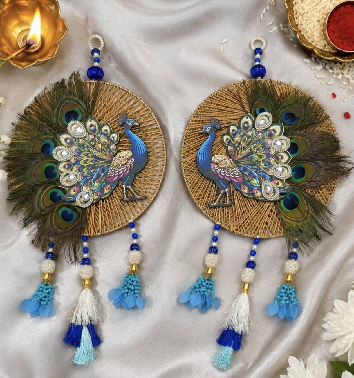 Peacock wall hangings