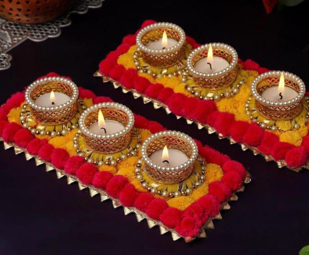 Festive Pom Pom Table Runner