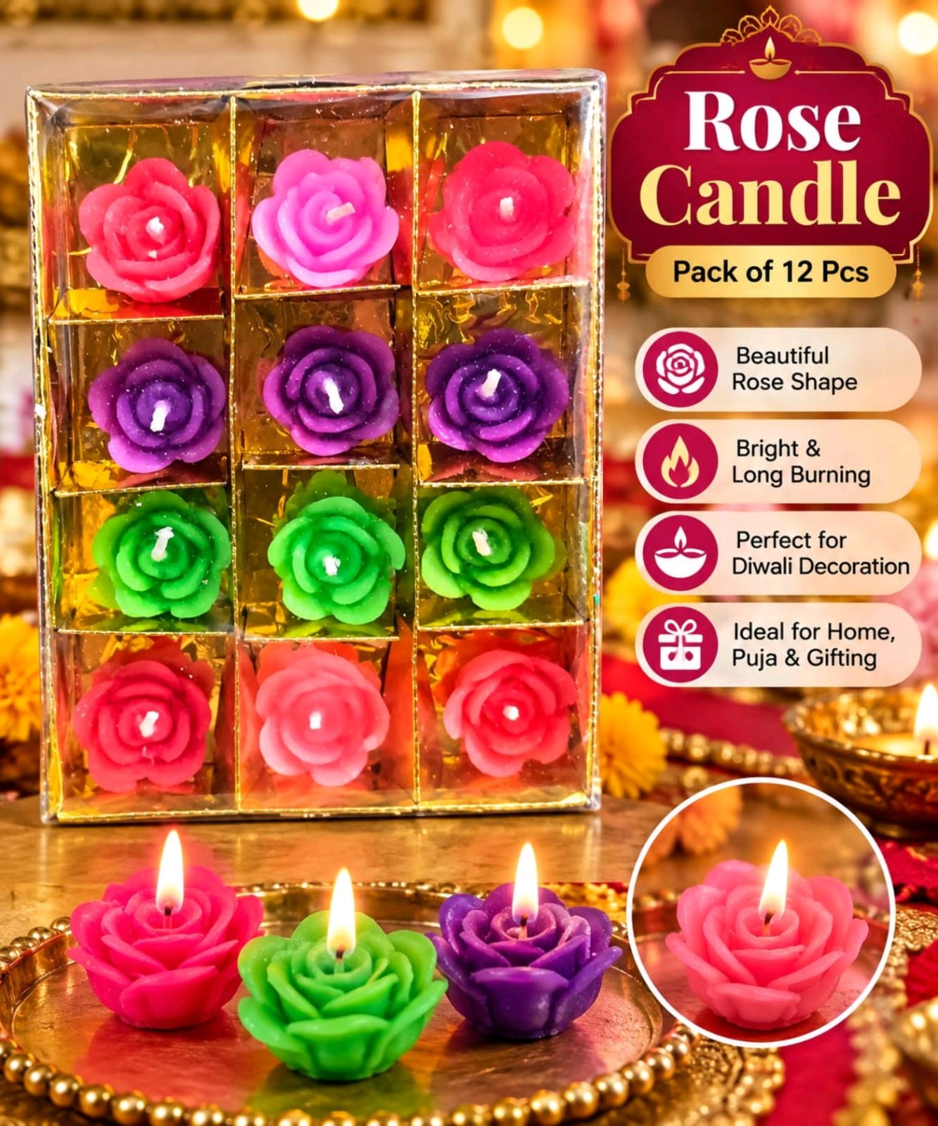 Floating Rose Candles