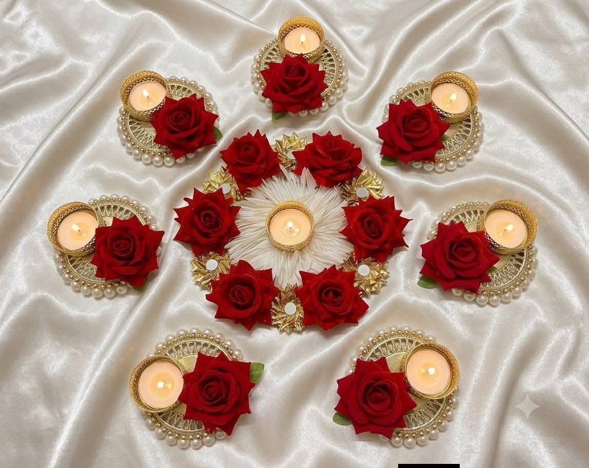 Rangoli Mats with Diya Holder