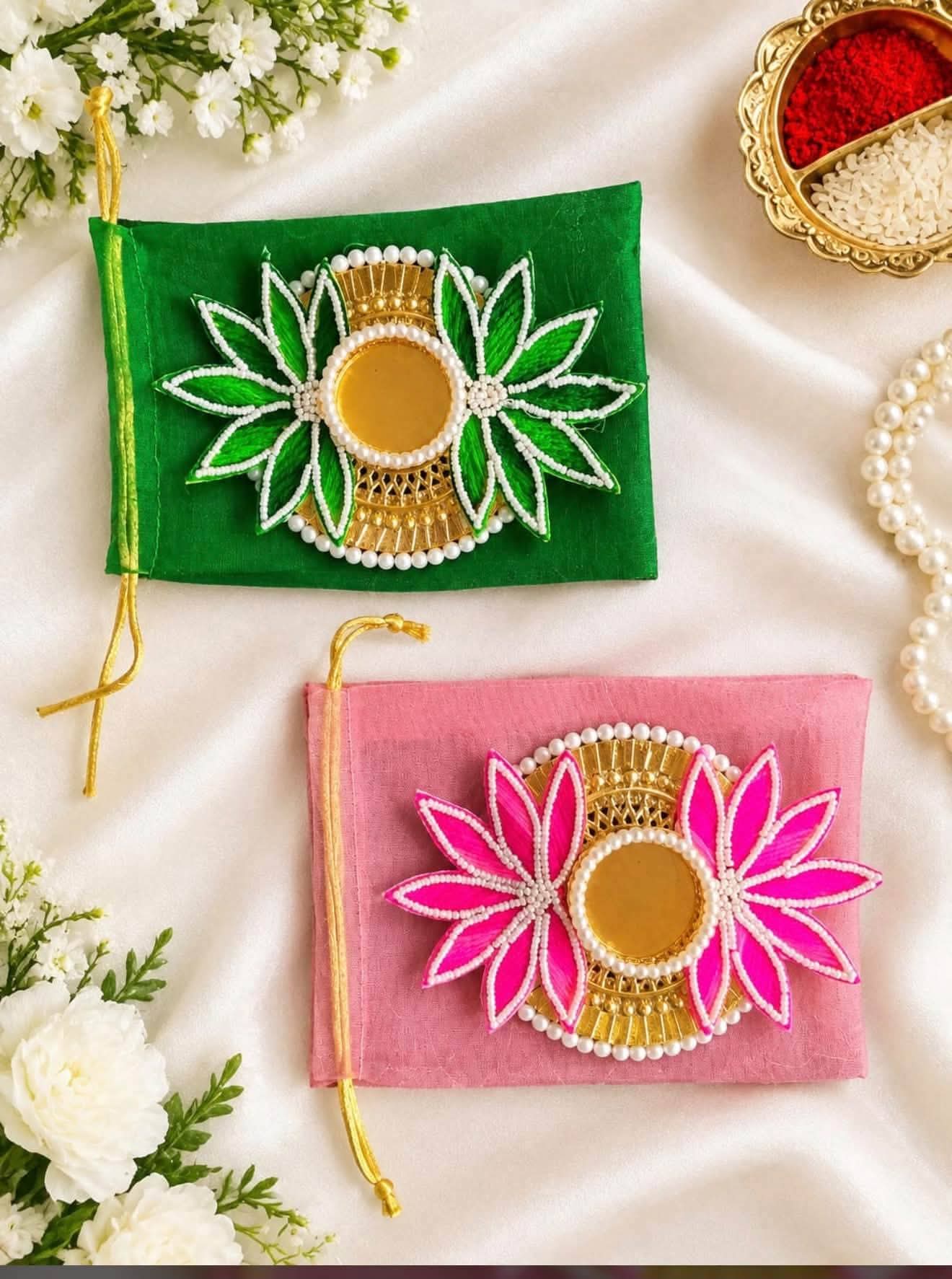 Oraganza potli with Diya