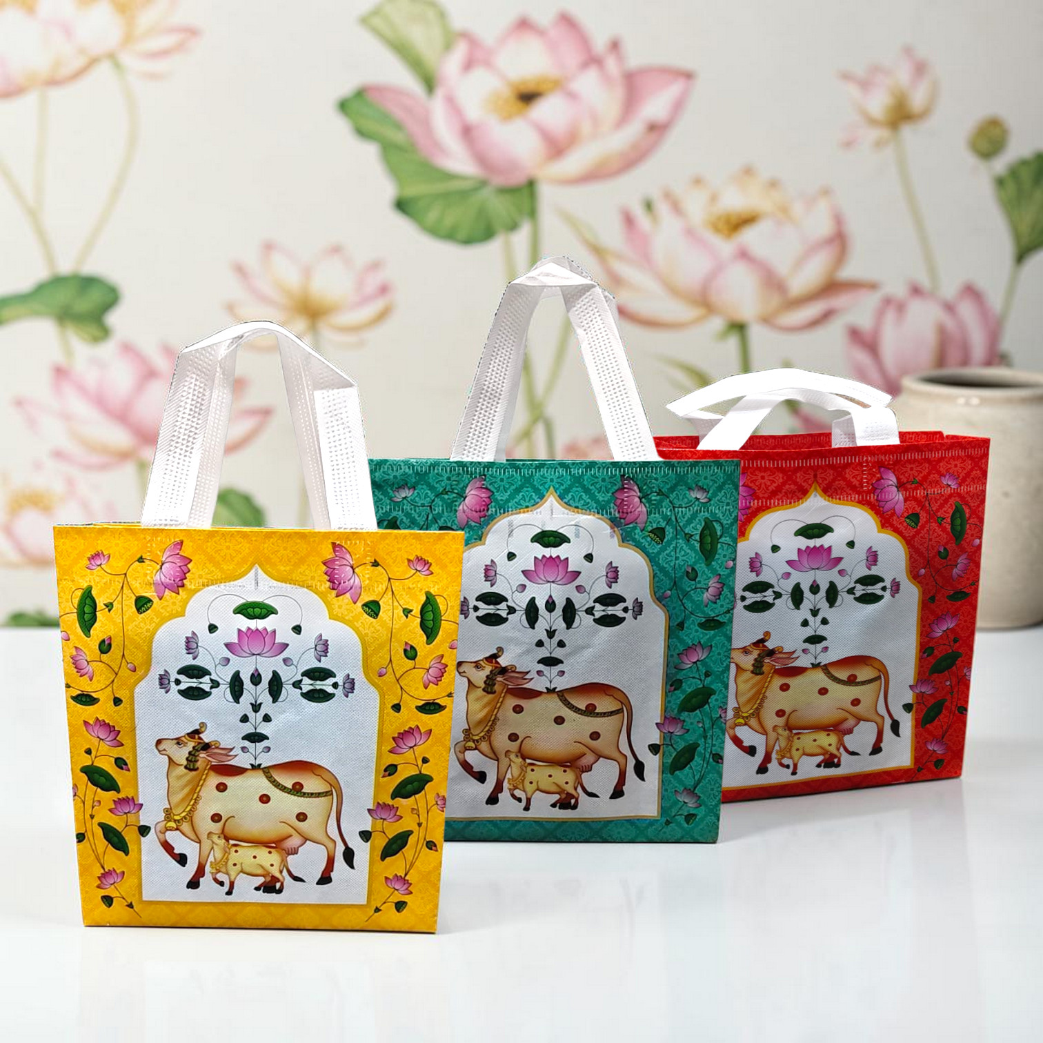 Pichwai cow Non woven Bags