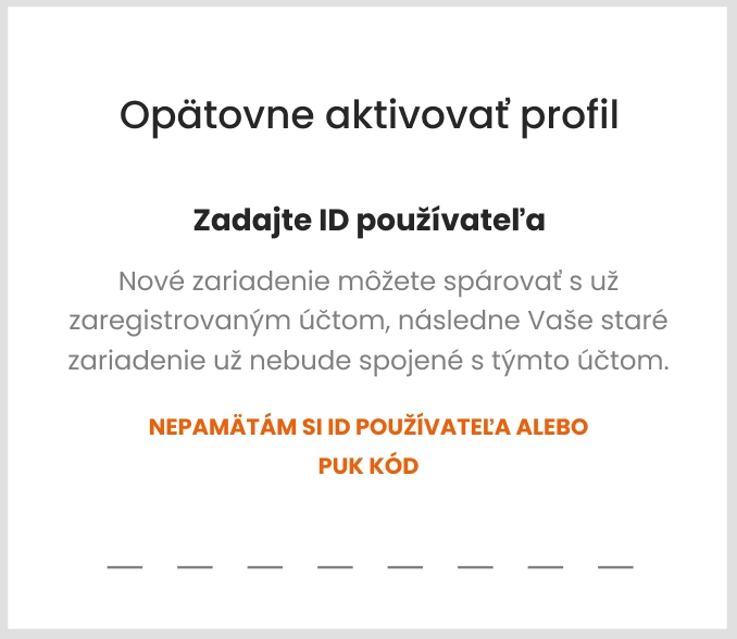 Opätovne aktivovať profil