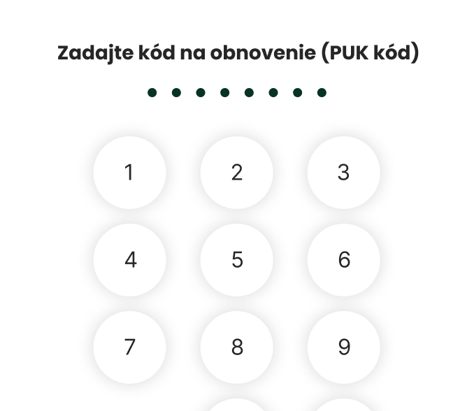 Poznám svoje ID používateľa a PUK kód - Obrázok 4