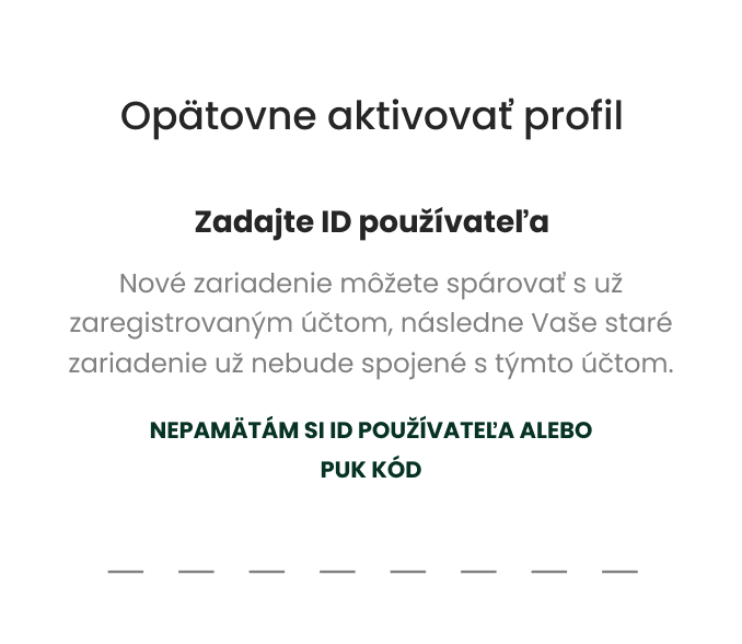 Opätovne aktivovať profil
