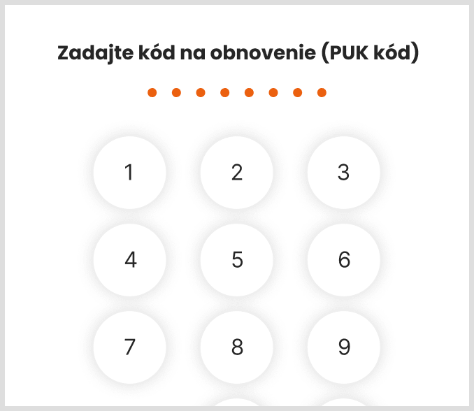 Poznám svoje ID používateľa a PUK kód - Obrázok 4