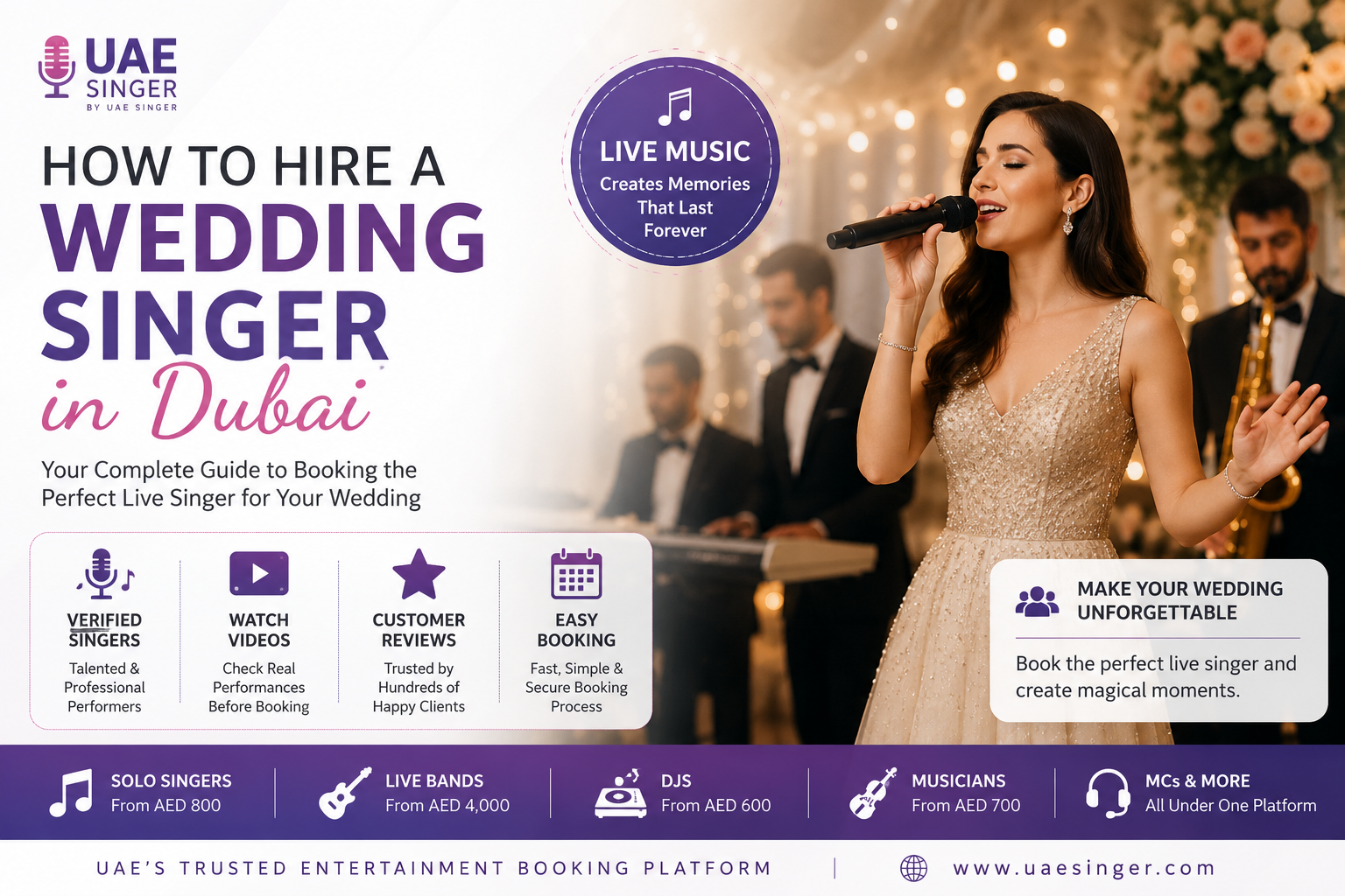 How to Hire a Wedding Singer in Dubai | Best Wedding Singers UAE | UAESinger.com