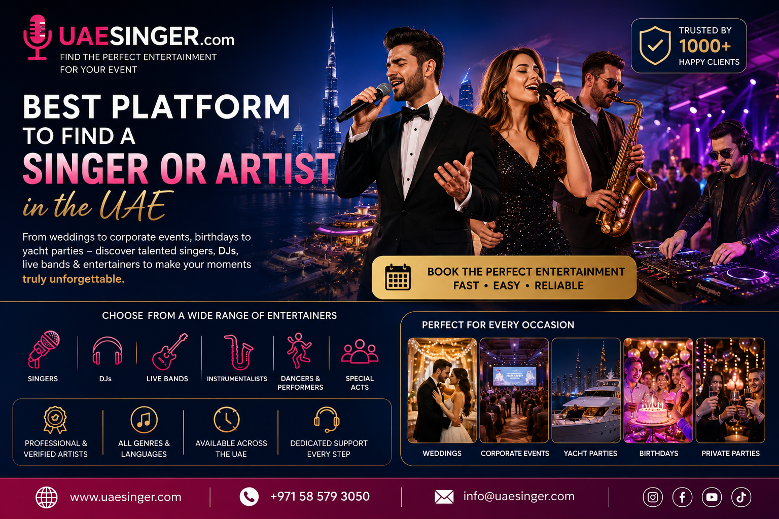 Best Platform to Find a Singer or Artist in the UAE | UAESinger.com