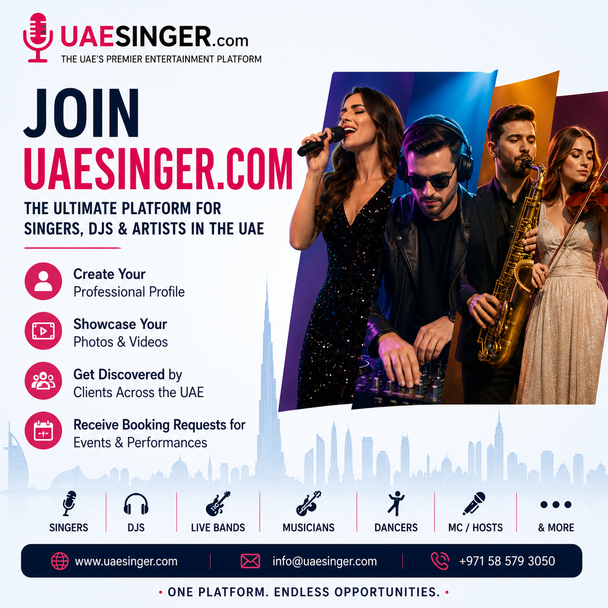 Join UAESinger.com – Get More Event Bookings Across the UAE
