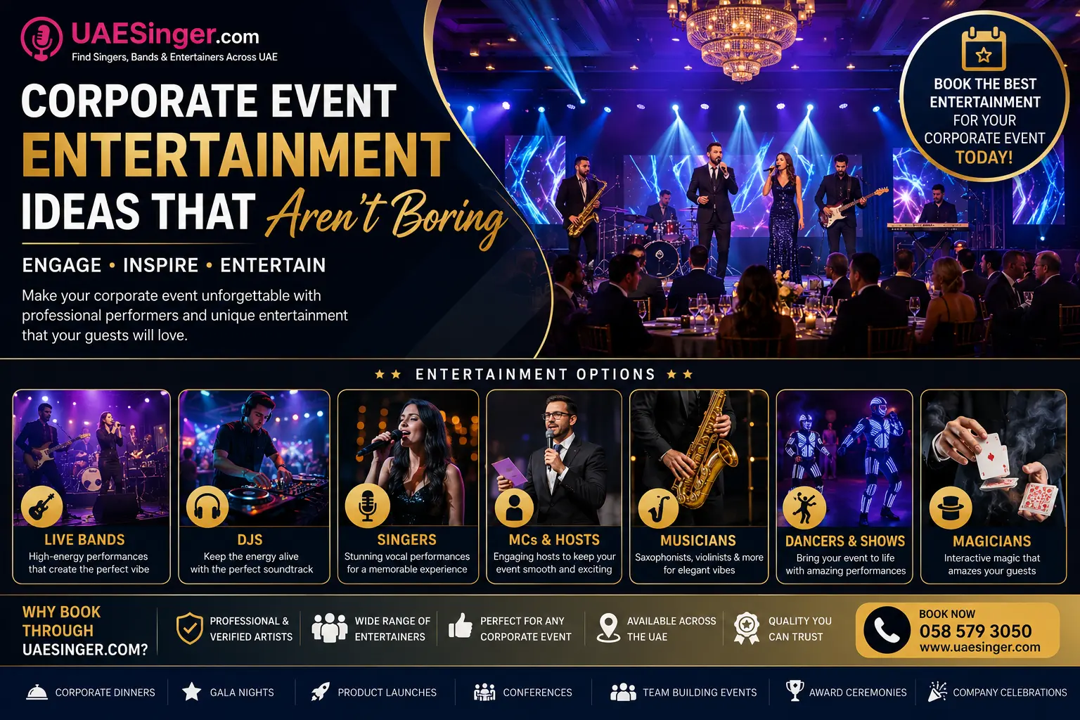 Corporate Event Entertainment Ideas That Aren't Boring | UAESinger
