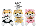 Boba Drinking Corgi Plush 16" - 1/pk 12bx/cs image 2