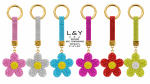 Flower Rhinestone Keychains - 12/pk 20bx/cs image 1