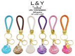Shimmer Seashell Keychains - 12/pk 20bx/cs image 1