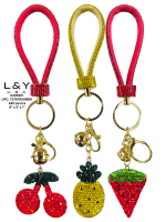 Bling Fruit Keychain - 12/pk 20bx/cs image 1