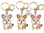 Puppy Dog Bling Keychains - 12/pk 20bx/cs image 1