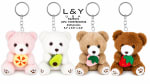 Fruit Holding Mini Bear Plushie Keychain - 12/pk 20bx/cs image 1