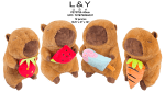 Eating "Brown Bear" Plushes - 1/pk 12bx/cs image 1