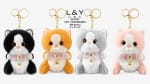 Bow Tie Cat Plush Keychains - 12/pk 15bx/cs image 1