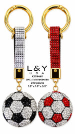 Bling Soccer Ball Keychain - 12/pk 20bx/cs image 2