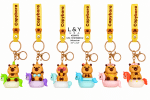 Flower Holding Puppy Plushie Keychain - 12/pk 20bx/cs image 2