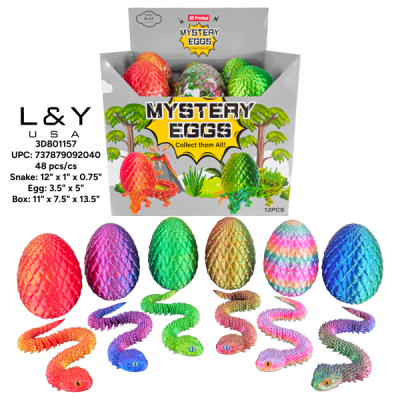 3D Printed Snake Eggs Set - 12/pk 4bx/cs cs.48