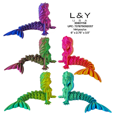3D Printed Mermaids - 12/pk 12bx/cs cs.144