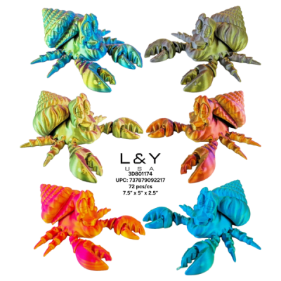 3D Med Hermit Crab - 6/pk 12bx/cs cs.72